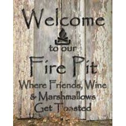 Welcome to our Fire Pit tin sign