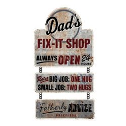 Dad's Fix it Shop Wall Plaque