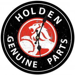 Holden Parts Round Metal Clock