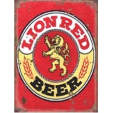 Lion Red Tin Sign