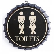 Toilet Sign Bottle Top