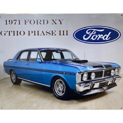 Ford 1971 XY GTHO Phase III Tin Sign
